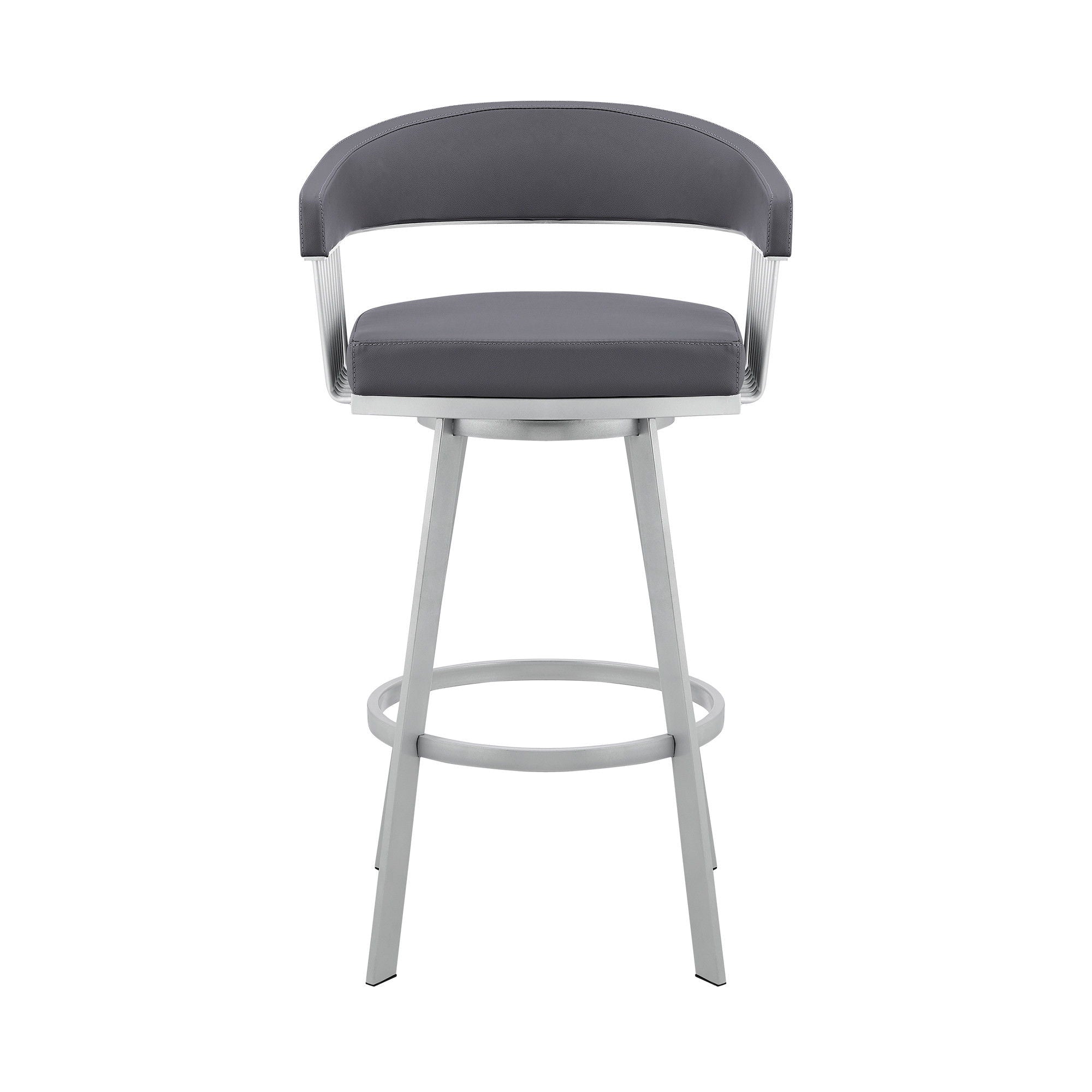 Swivel Low Back Counter Height Bar Chair - Slate Gray