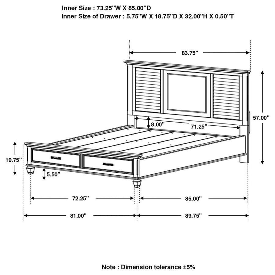 Franco - Wood Storage Panel Bed