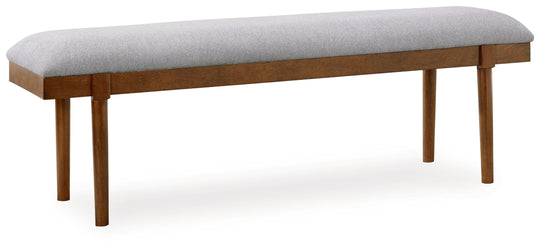 Lyncott - Gray / Brown - Large Upholstered Dining Room Bench by Signature Design by Ashley® | Bel Furniture