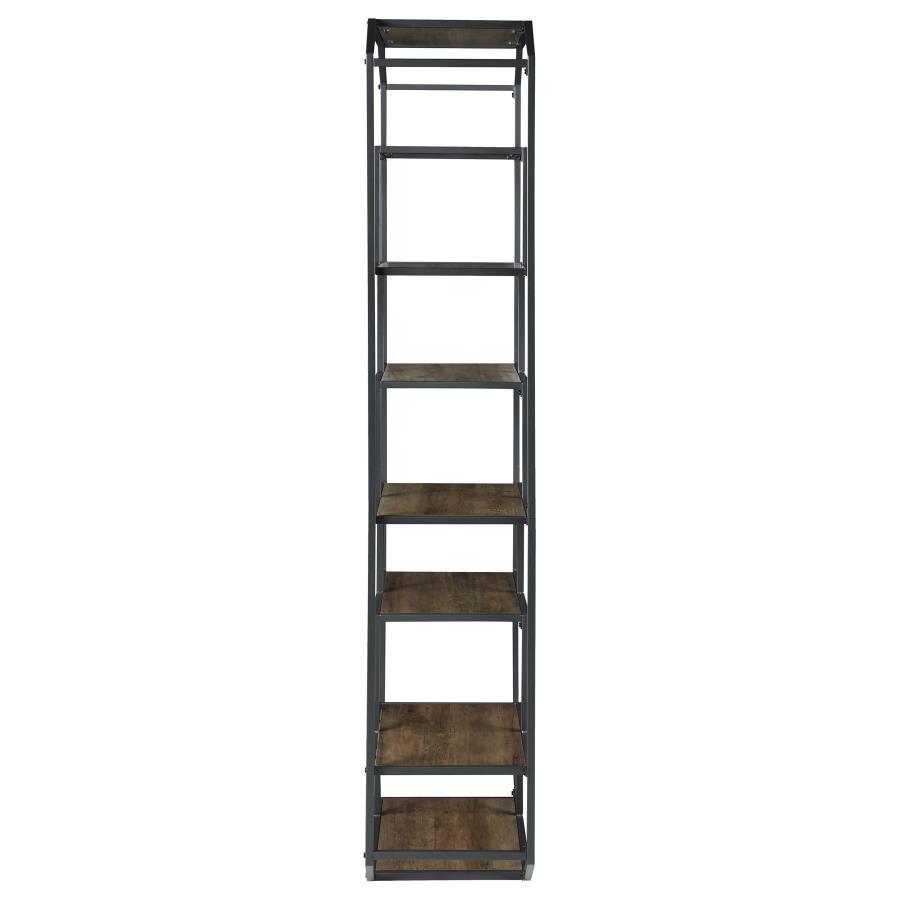 Leland - 6-Shelf Bookshelf - Rustic Brown