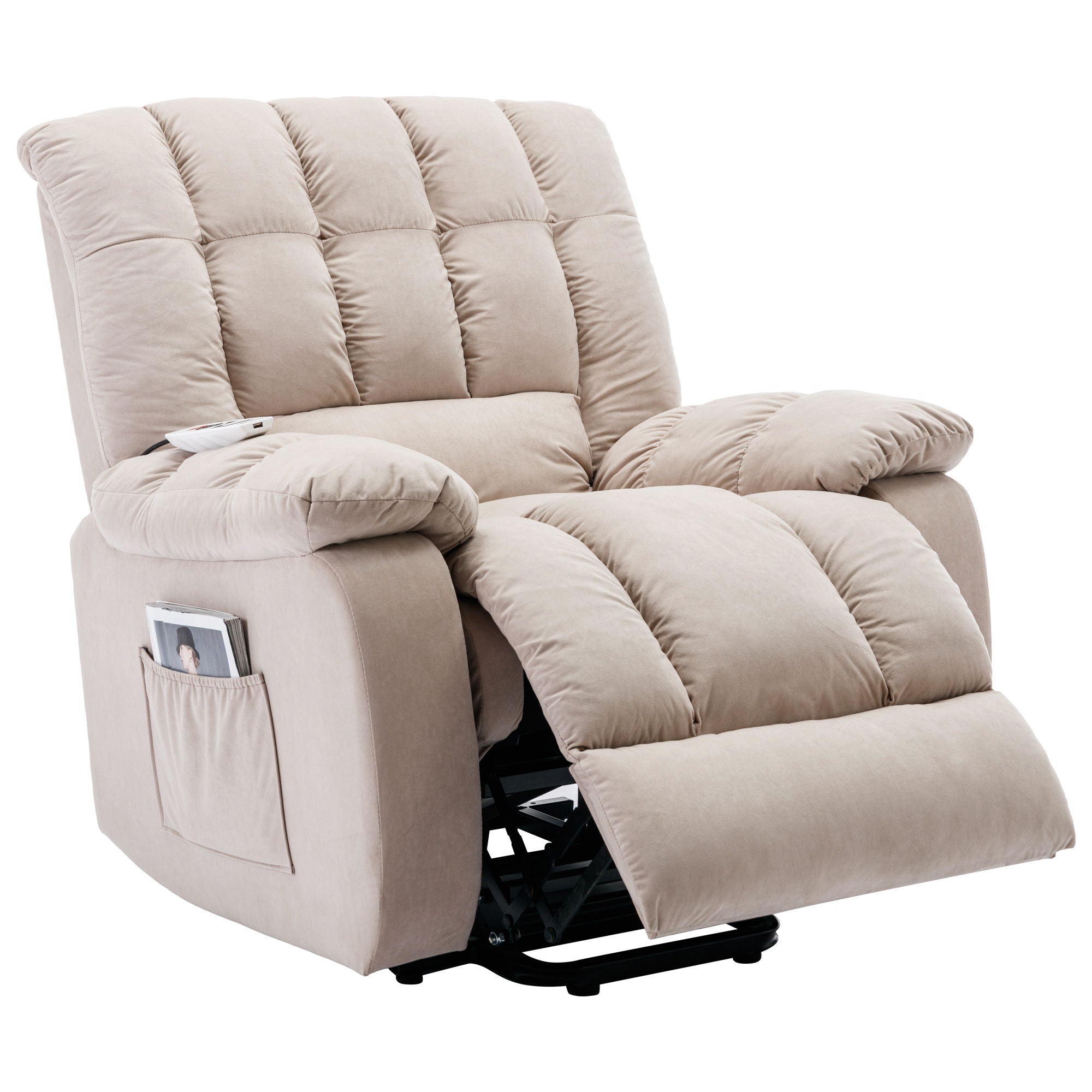 Massage Recliner Chair Electric Power Lift Recliner Chairs With Heat, Vibration, Side Pocket For Living Room Bedroom