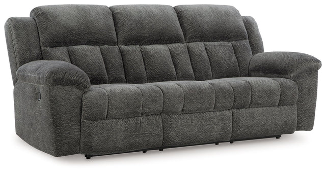 Frohn - Reclining Sofa Dark Gray by Signature Design by Ashley® | Bel Furniture