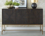 Elinmore - Brown / Gold Finish - Accent Cabinet by Signature Design by Ashley® | Bel Furniture