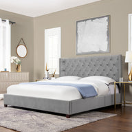 Manhattan - Shelter King Platform Bed Frame by Jennifer Taylor Home | Bel Furniture