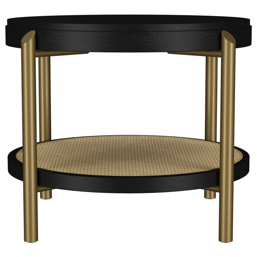 Arini - Round End Side Table With Storage Shelf by Coaster Fine Furniture | Bel Furniture