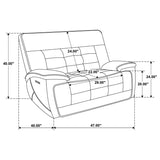 Hewitt - Leather Upholstered Dual Power Recliner Chair - Black