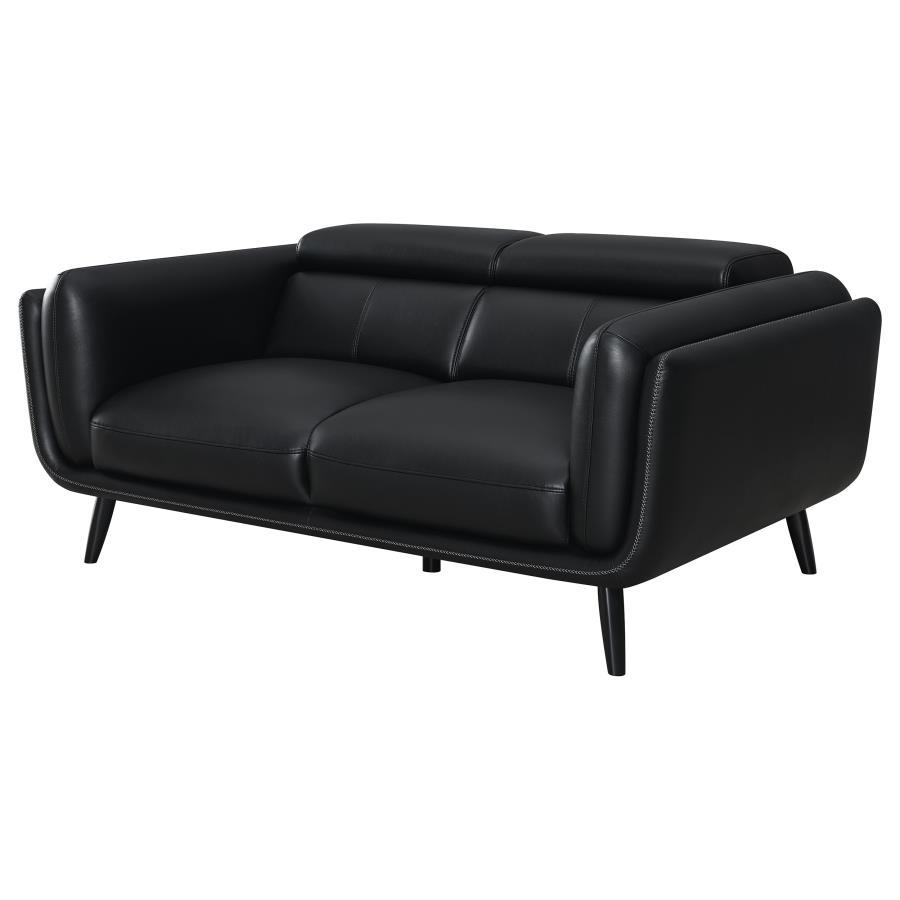 Shania - Upholstered Low Back Loveseat - Black