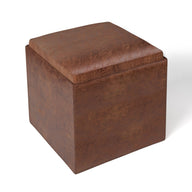 Rockwood - Upholstered Cube Storage Ottoman With Tray - view 9