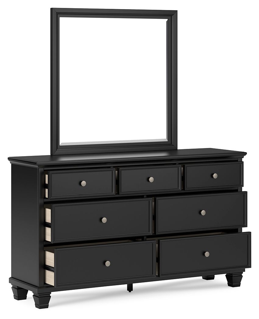 Lanolee - Black - Dresser And Mirror by Signature Design by Ashley® | Bel Furniture