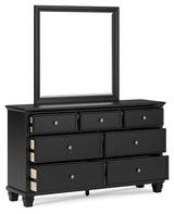 Lanolee - Black - Dresser And Mirror by Signature Design by Ashley® | Bel Furniture