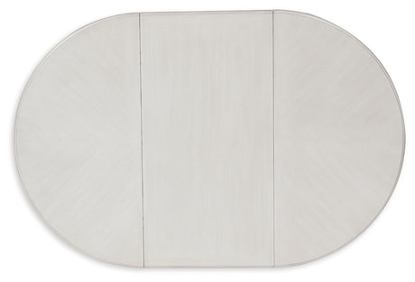Montelaine - Antique White - Oval Dining Room Extension Table by Benchcraft® | Bel Furniture