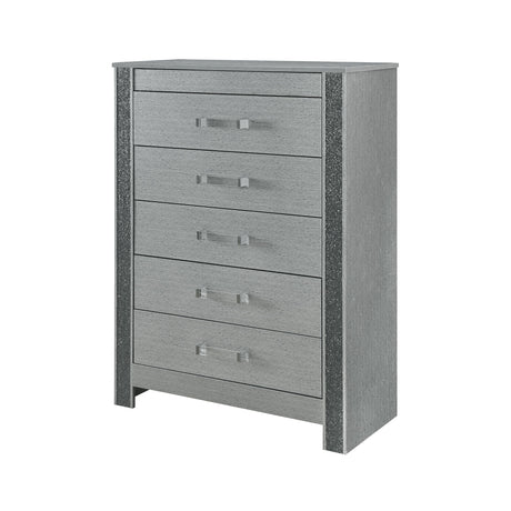 Lorenzo - Chest With Hidden Jewelry Compartment And Bar Handle - Silver - view 7
