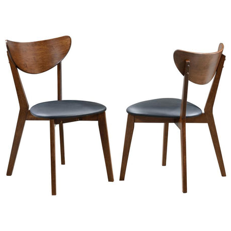 Jedda - Wood Dining Side Chair (Set of 2) - Dark Walnut And Black by CoasterEveryday | Bel Furniture