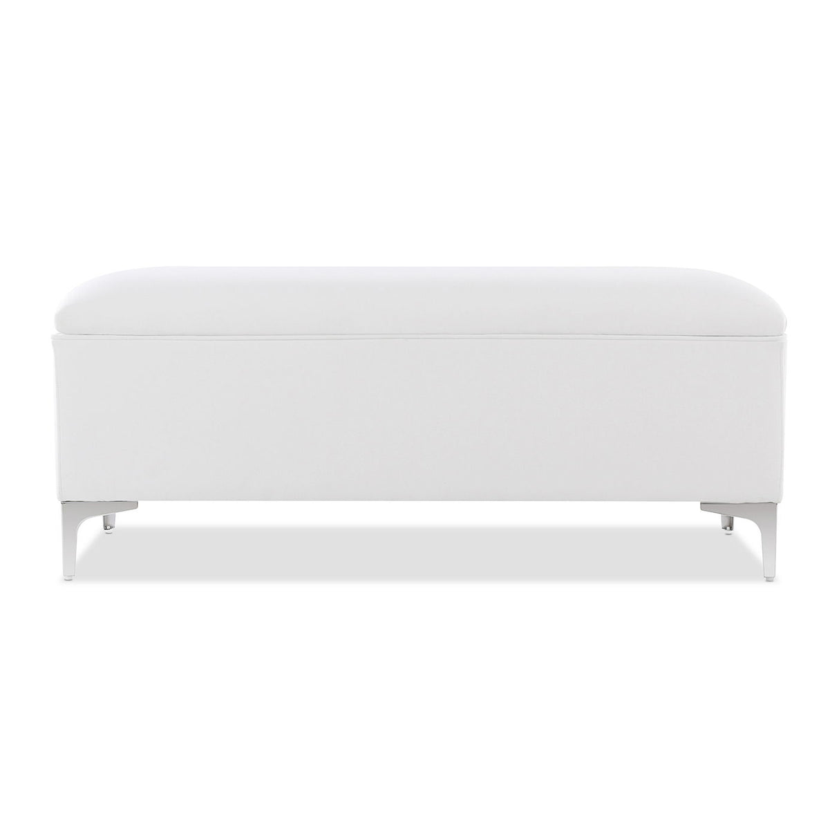 Madelyn - Modern Storage Bench - Bright White Dye by Jennifer Taylor Home | Bel Furniture