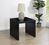 Knapp - Engineered Wood Square Side End Table - Black by Coaster Fine Furniture | Bel Furniture