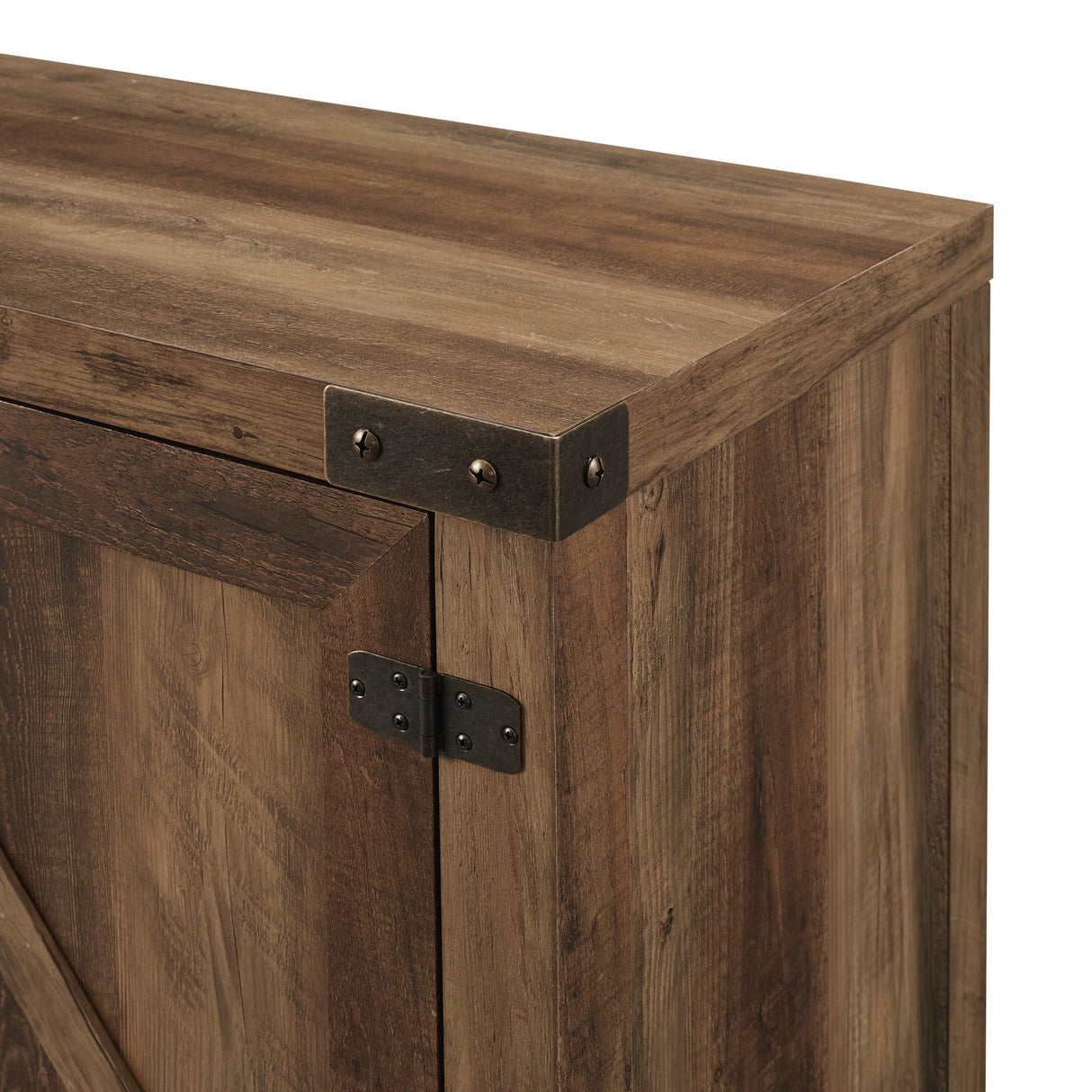 Rustic Farmhouse Double Barn Door 70" TV Stand For 80" TVs With Center Shelves by Walker Edison | Bel Furniture