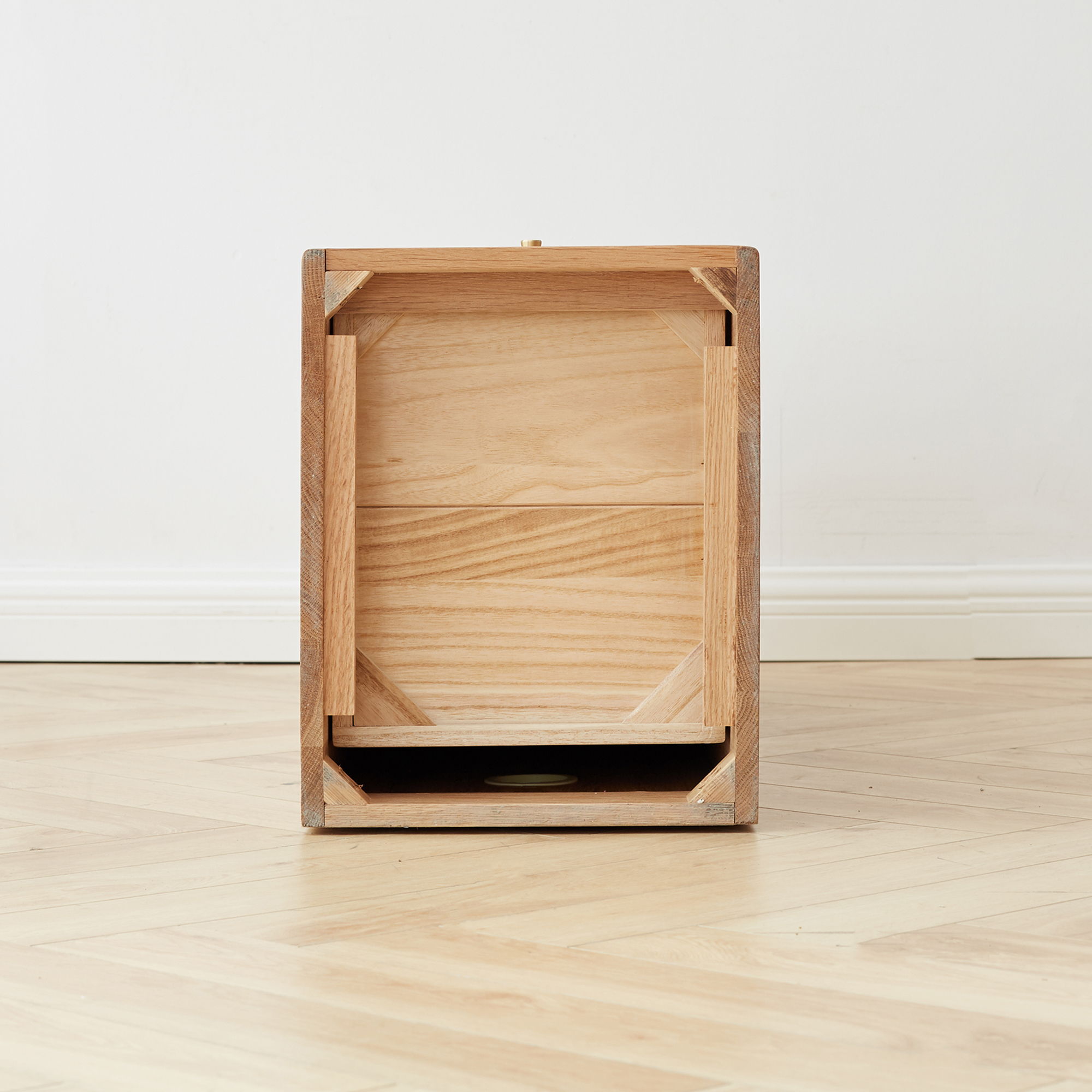 Free-Standing Corner Storage Cabinet For Living Room