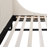 Aspen - King Vertical Tufted Headboard Platform Bed Set - Light Beige by Jennifer Taylor Home | Bel Furniture