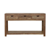 Esther - 3-Drawer Wood Console Table - Natural Sheesham by CoasterElevations | Bel Furniture