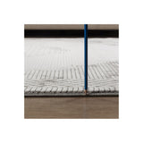 Geometrix - 5'3" X 7'3" Medallion Area Rug With Geometric 3D Effect - Ivory / Gray