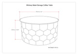 Whitney - Handcrafted Metal Storage Table