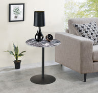 Circa - 17.5" End Table With Marble Textured Top by Lilola Home | Bel Furniture