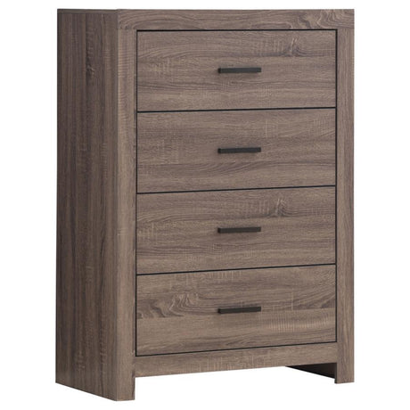 Brantford - 4-Drawer Bedroom Chest Dark Brown by CoasterEveryday | Bel Furniture