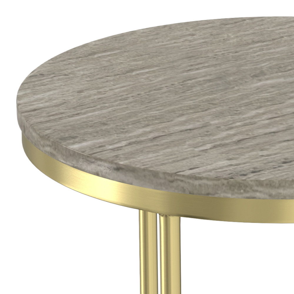 Ashley - 2 Piece Nesting Table - Gold by Simpli-Home | Bel Furniture