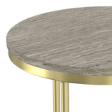 Ashley - 2 Piece Nesting Table - Gold by Simpli-Home | Bel Furniture