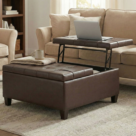 Harrison - Upholstered Coffee Table Storage Ottoman - view 137