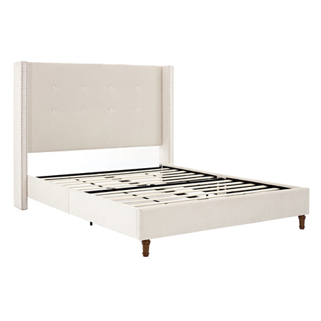 Peyton - Upholstered Bed With 54" High Headboard, Traditional Hand Buttoned Tufting - view 22