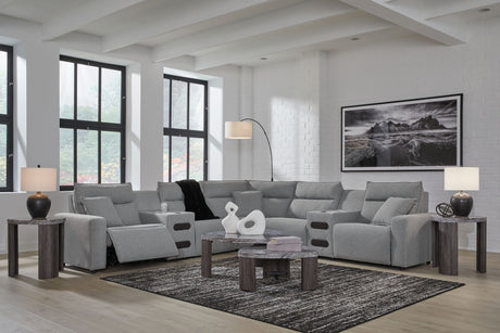 Modmax II - Reclining Sectional - Salt And Pepper - view 78
