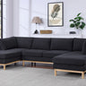 Hallie - Wide Sherpa Double Chaise U-Shape Sectional Sofa by Lilola Home | Bel Furniture