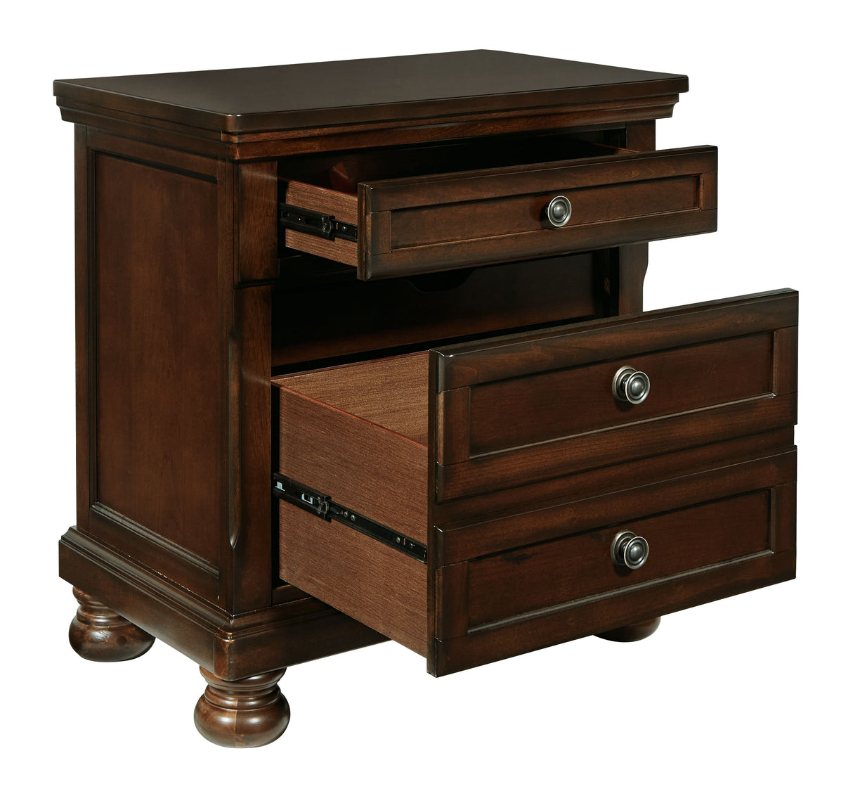 Porter - Dark Brown - Two Drawer Night Stand by Millennium® by Ashley | Bel Furniture