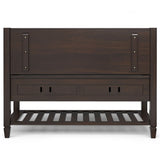 Connaught - Entryway Storage Bench With Shelf - Chestnut by Simpli-Home | Bel Furniture