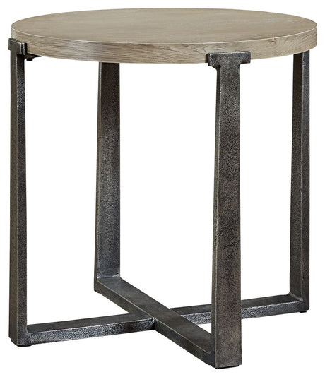 Dalenville - Gray - Round End Table by Signature Design by Ashley® | Bel Furniture