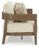 Serene Bay - Dark Brown / White - Loveseat With Cushion by Signature Design by Ashley® | Bel Furniture