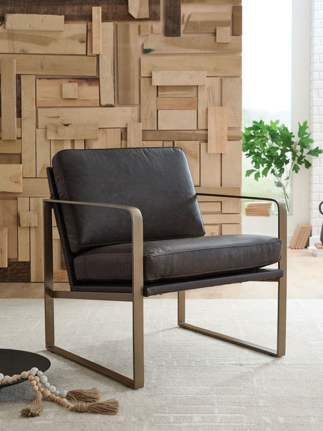 Bradett - Accent Chair - Dark Brown / Gold Finish - view 8