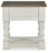 Havalance - Square End Table - White / Gray
