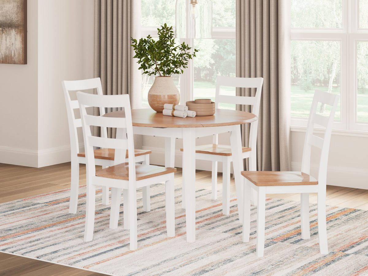 Gesthaven - Round Dining Room Drop Leaf Table Set - view 3