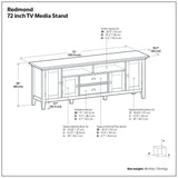 Redmond - TV Media Stand - Rustic Natural Aged Brown