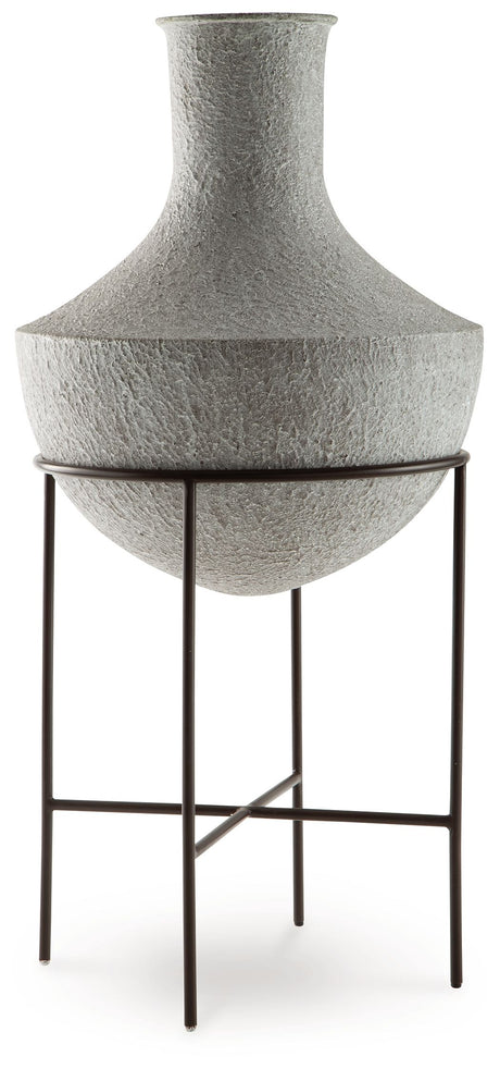 Estonbank - Vase Gray 14"W x 14"D x 30"H by Signature Design by Ashley® | Bel Furniture