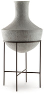 Estonbank - Vase Gray 14"W x 14"D x 30"H by Signature Design by Ashley® | Bel Furniture