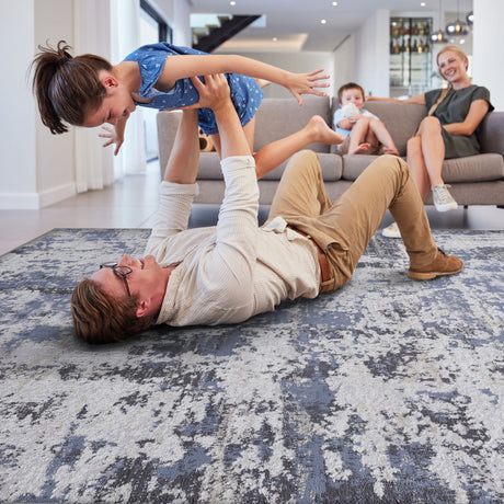 Payas - 6' X 9' Abstract Area Rug - Gray / Denim - view 7