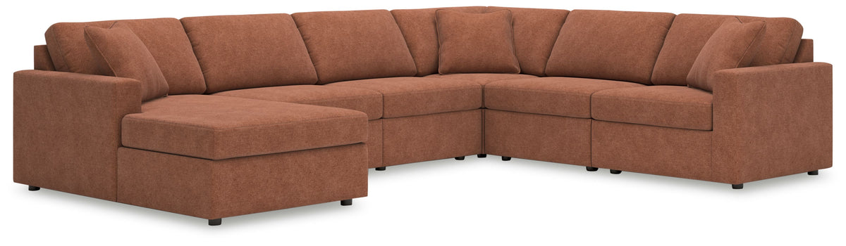Modmax - Spice - Sectional Light Brown 6 Pc. Sectional With Laf Corner Chaise by Signature Design by Ashley® | Bel Furniture