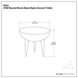 Otto - Cast Aluminum Side Table - Black