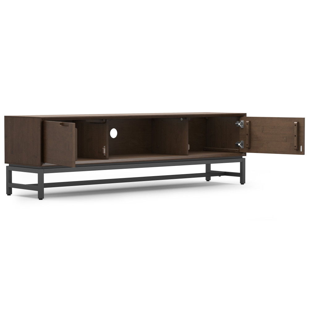 Banting - Low TV Stand - Walnut Brown by Simpli-Home | Bel Furniture