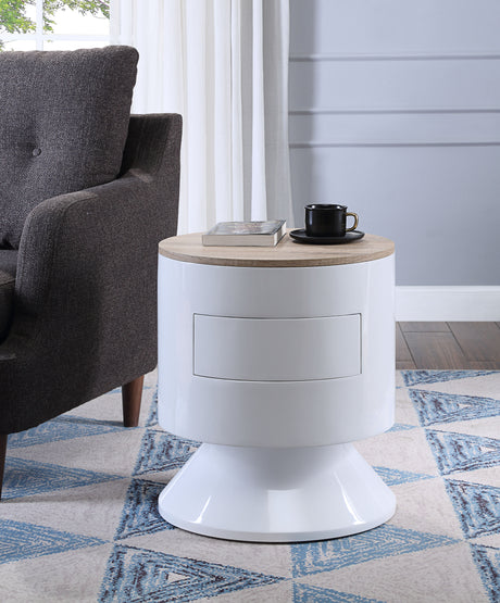 Otith - Accent Table With Display And Utility Function - White by Urban Nest | Bel Furniture