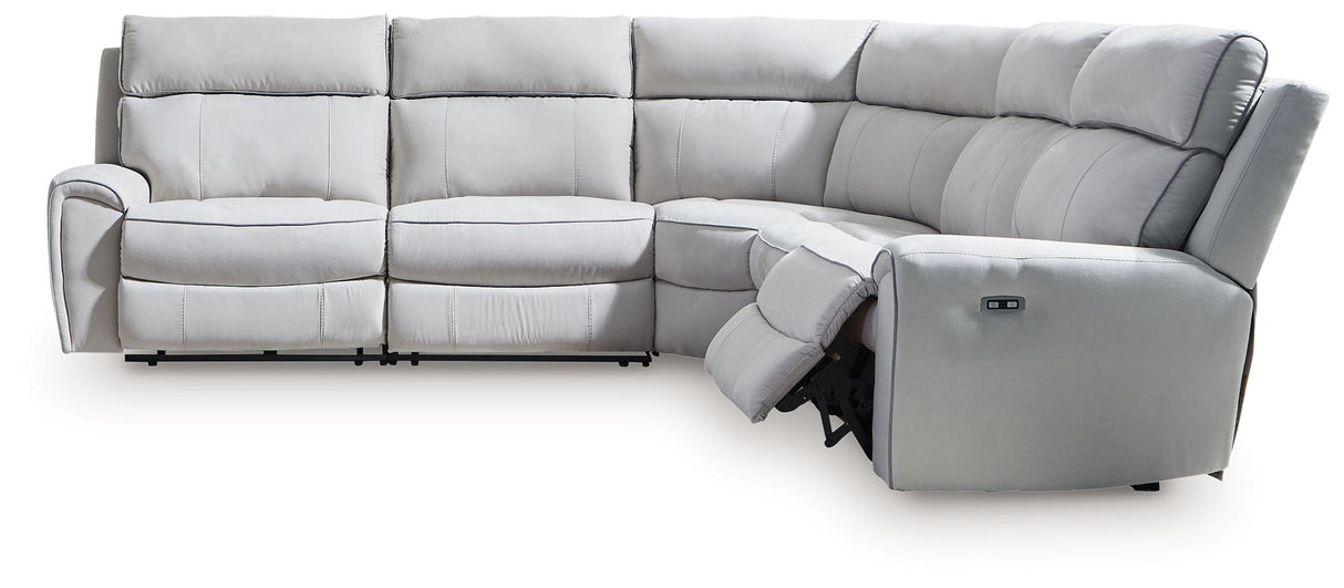 Social Pointe - Reclining Sectional Gray 5 Pc. Reclining Sectional by Signature Design by Ashley® | Bel Furniture