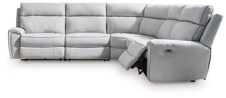 Social Pointe - Reclining Sectional Gray 5 Pc. Reclining Sectional by Signature Design by Ashley® | Bel Furniture